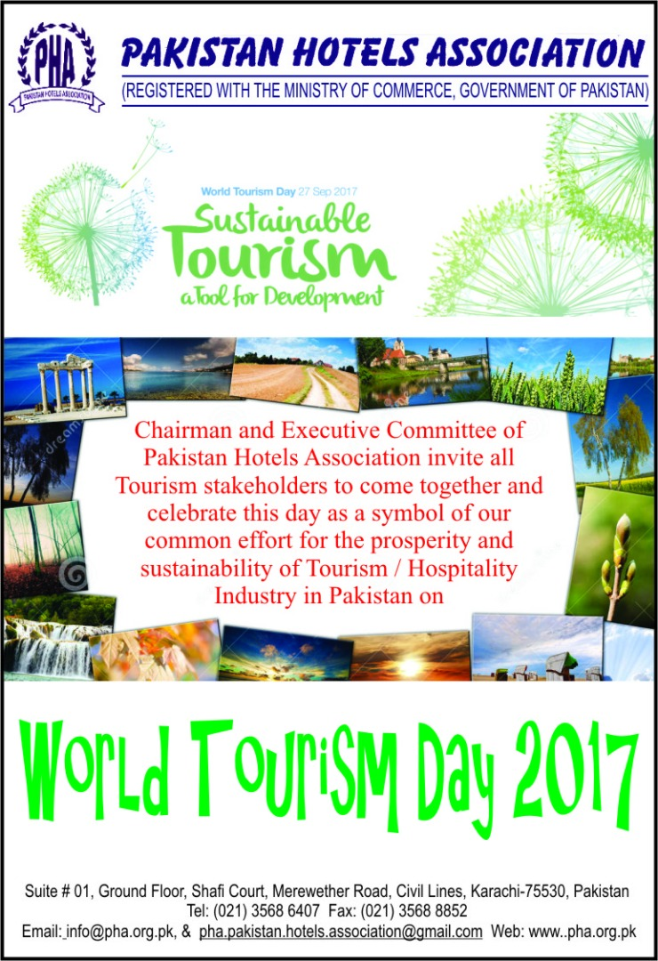 PHA celebrate World Tourism Day 2017 - Chairman and Executive Committee Members messages on WTD 2017